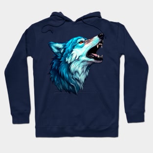 Sky wolf print Hoodie